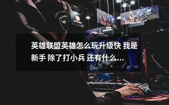 英雄联盟英雄怎么玩升级快 我是新手 除了打小兵 还有什么能快速升级-第1张-游戏信息-龙启网