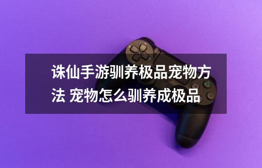 诛仙手游驯养极品宠物方法 宠物怎么驯养成极品-第1张-游戏信息-龙启网