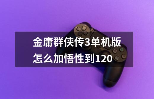 金庸群侠传3单机版怎么加悟性到120-第1张-游戏信息-龙启网