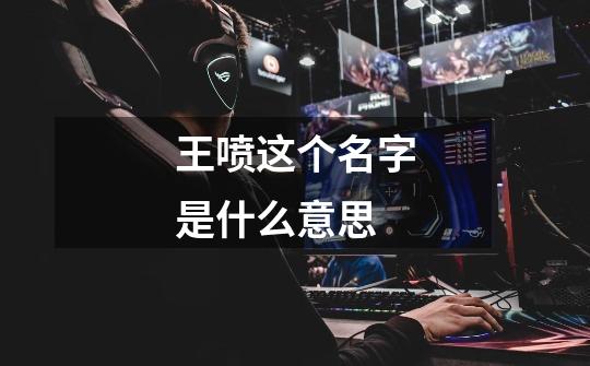 王喷这个名字是什么意思-第1张-游戏信息-龙启网