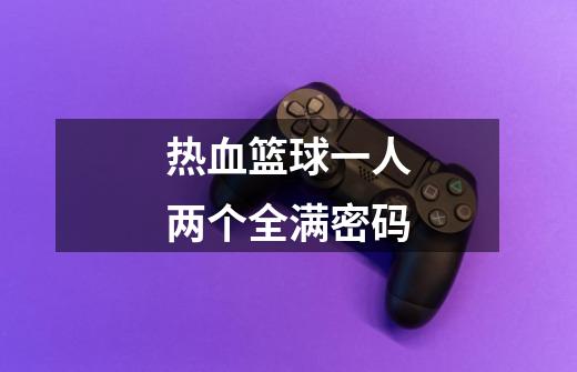 热血篮球一人两个全满密码-第1张-游戏信息-龙启网