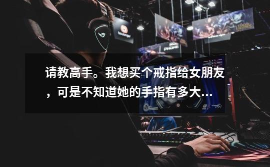请教高手。我想买个戒指给女朋友,可是不知道她的手指有多大。我又想给她个惊喜,不能带她去一起买。请问我-第1张-游戏信息-龙启网