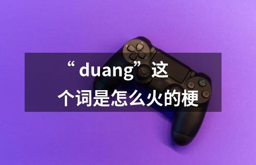 “ duang”这个词是怎么火的梗-第1张-游戏信息-龙启网