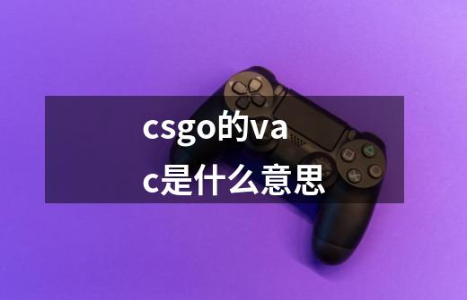 csgo的vac是什么意思-第1张-游戏信息-龙启网