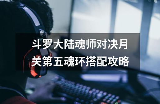 斗罗大陆魂师对决月关第五魂环搭配攻略-第1张-游戏信息-龙启网