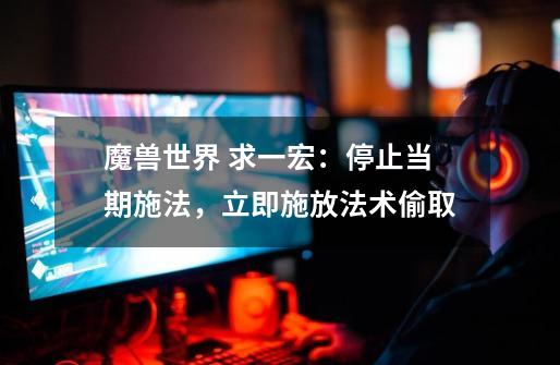 魔兽世界 求一宏:停止当期施法,立即施放法术偷取-第1张-游戏信息-龙启网