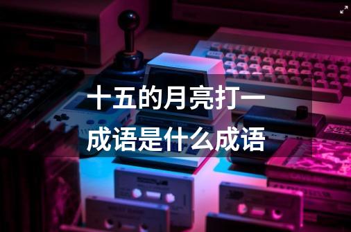 十五的月亮打一成语是什么成语-第1张-游戏信息-龙启网
