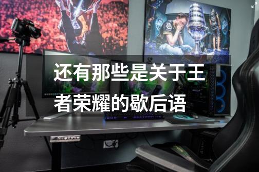 还有那些是关于王者荣耀的歇后语-第1张-游戏信息-龙启网
