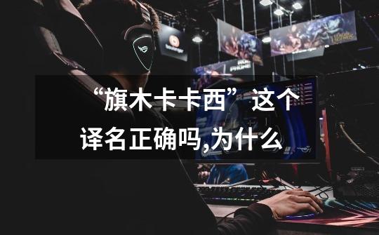 “旗木卡卡西”这个译名正确吗,为什么-第1张-游戏信息-龙启网