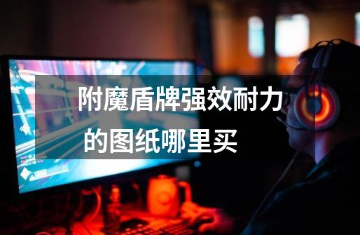 附魔盾牌强效耐力 的图纸哪里买-第1张-游戏信息-龙启网