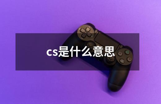 cs是什么意思-第1张-游戏信息-龙启网