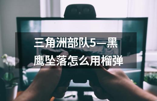 三角洲部队5—黑鹰坠落怎么用榴弹-第1张-游戏信息-龙启网