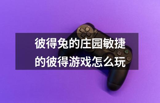 彼得兔的庄园敏捷的彼得游戏怎么玩-第1张-游戏信息-龙启网