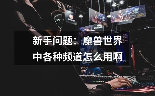 新手问题：魔兽世界中各种频道怎么用啊-第1张-游戏信息-龙启网