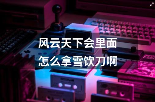 风云天下会里面怎么拿雪饮刀啊-第1张-游戏信息-龙启网