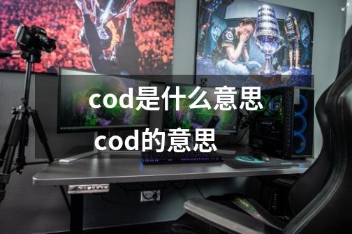 cod是什么意思 cod的意思-第1张-游戏信息-龙启网