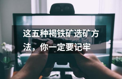 这五种褐铁矿选矿方法,你一定要记牢-第1张-游戏信息-龙启网