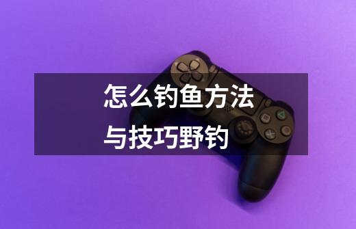 怎么钓鱼方法与技巧野钓-第1张-游戏信息-龙启网