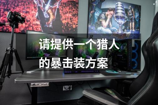 请提供一个猎人的暴击装方案-第1张-游戏信息-龙启网