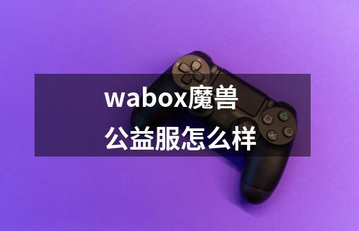wabox魔兽公益服怎么样-第1张-游戏信息-龙启网