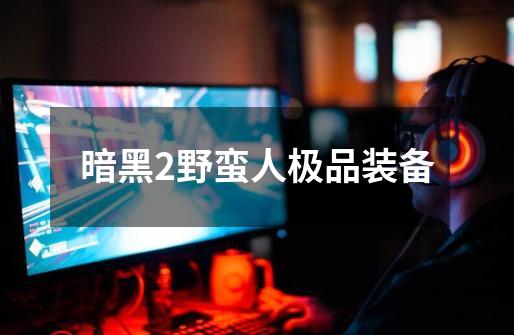 暗黑2野蛮人极品装备-第1张-游戏信息-龙启网
