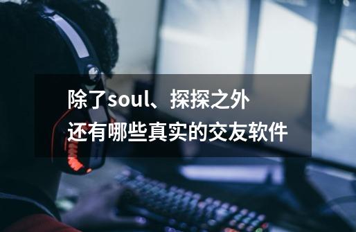 除了soul、探探之外还有哪些真实的交友软件-第1张-游戏信息-龙启网
