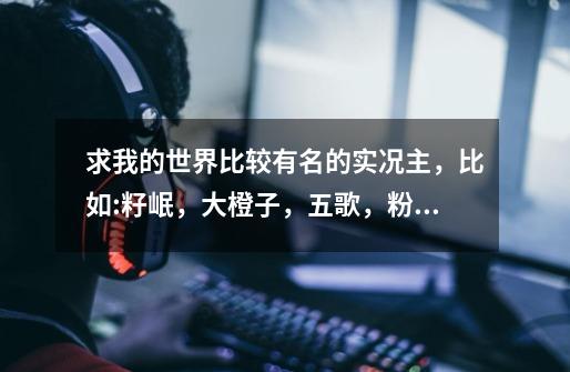 求我的世界比较有名的实况主，比如:籽岷，大橙子，五歌，粉鱼，暮云，红酒，舞秋风，扁桃，大懒货，炎黄-第1张-游戏信息-龙启网