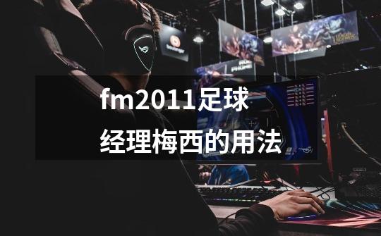 fm2011足球经理梅西的用法-第1张-游戏信息-龙启网