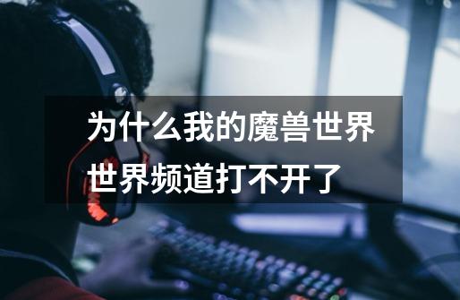 为什么我的魔兽世界世界频道打不开了-第1张-游戏信息-龙启网