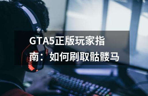 GTA5正版玩家指南:如何刷取骷髅马-第1张-游戏信息-龙启网