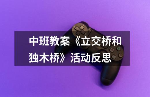 中班教案《立交桥和独木桥》活动反思-第1张-游戏信息-龙启网