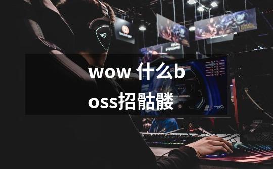 wow 什么boss招骷髅-第1张-游戏信息-龙启网
