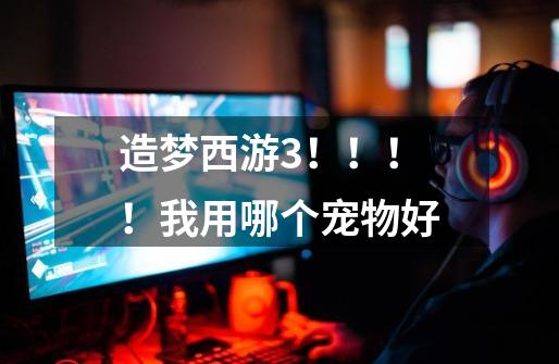 造梦西游3!!!!我用哪个宠物好-第1张-游戏信息-龙启网
