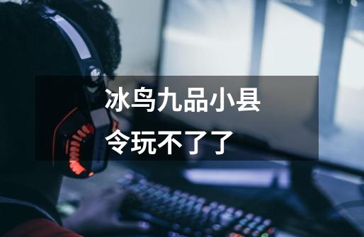 冰鸟九品小县令玩不了了-第1张-游戏信息-龙启网