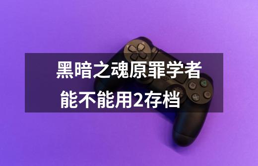 黑暗之魂原罪学者 能不能用2存档-第1张-游戏信息-龙启网
