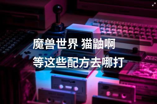 魔兽世界 猫鼬啊等这些配方去哪打-第1张-游戏信息-龙启网