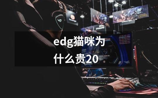 edg猫咪为什么贵20-第1张-游戏信息-龙启网