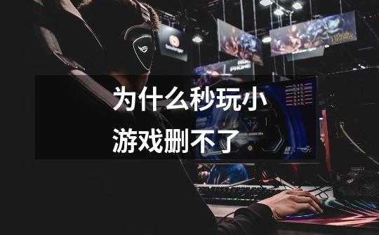 为什么秒玩小游戏删不了-第1张-游戏信息-龙启网