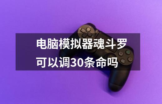 电脑模拟器魂斗罗可以调30条命吗-第1张-游戏信息-龙启网