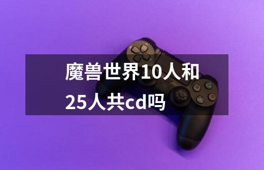 魔兽世界10人和25人共cd吗-第1张-游戏信息-龙启网