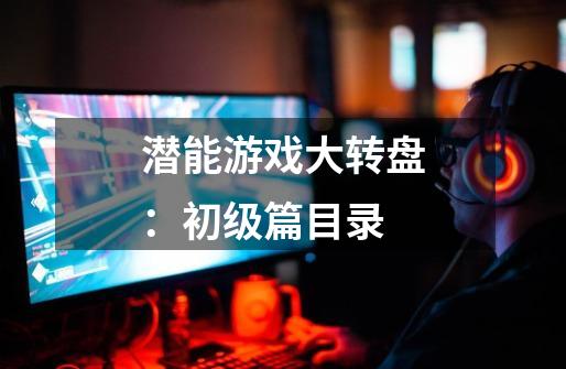 潜能游戏大转盘:初级篇目录-第1张-游戏信息-龙启网