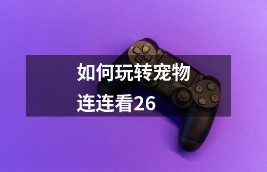 如何玩转宠物连连看2.6-第1张-游戏信息-龙启网