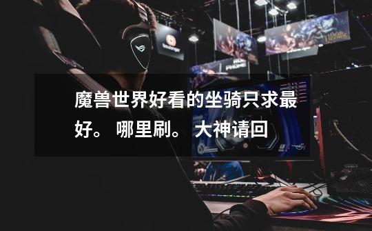 魔兽世界好看的坐骑只求最好。 哪里刷。 大神请回-第1张-游戏信息-龙启网