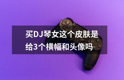 买DJ琴女这个皮肤是给3个横幅和头像吗-第1张-游戏信息-龙启网