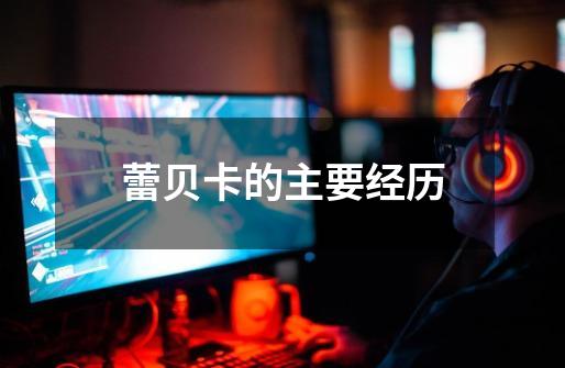 蕾贝卡的主要经历-第1张-游戏信息-龙启网