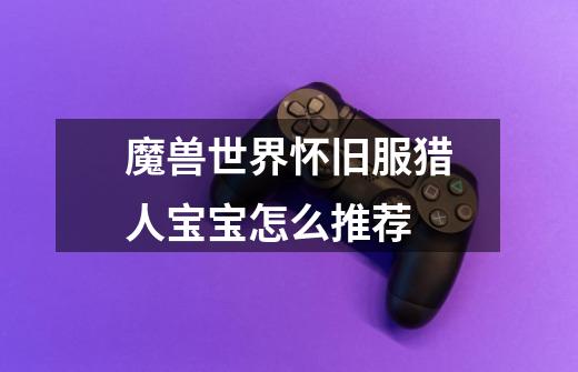 魔兽世界怀旧服猎人宝宝怎么推荐-第1张-游戏信息-龙启网