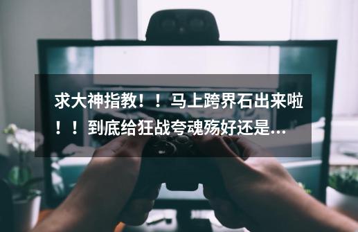 求大神指教!!马上跨界石出来啦!!到底给狂战夸魂殇好还是大无影好啊-第1张-游戏信息-龙启网