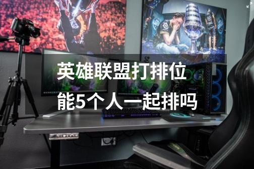 英雄联盟打排位 能5个人一起排吗-第1张-游戏信息-龙启网