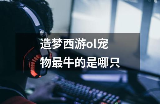 造梦西游ol宠物最牛的是哪只-第1张-游戏信息-龙启网