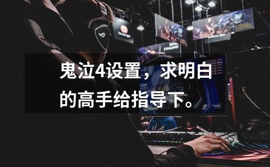 鬼泣4设置，求明白的高手给指导下。-第1张-游戏信息-龙启网